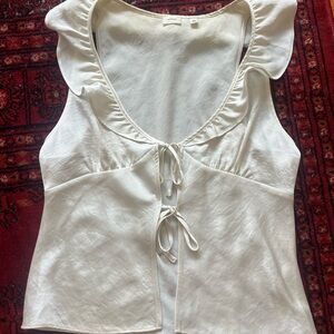 Aritzia White Tonka Blouse